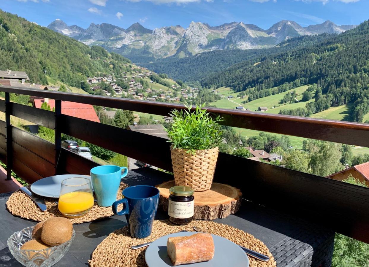 Bel Appartement Avec Vue Exceptionnelle Le Grand-Bornand Exteriör bild